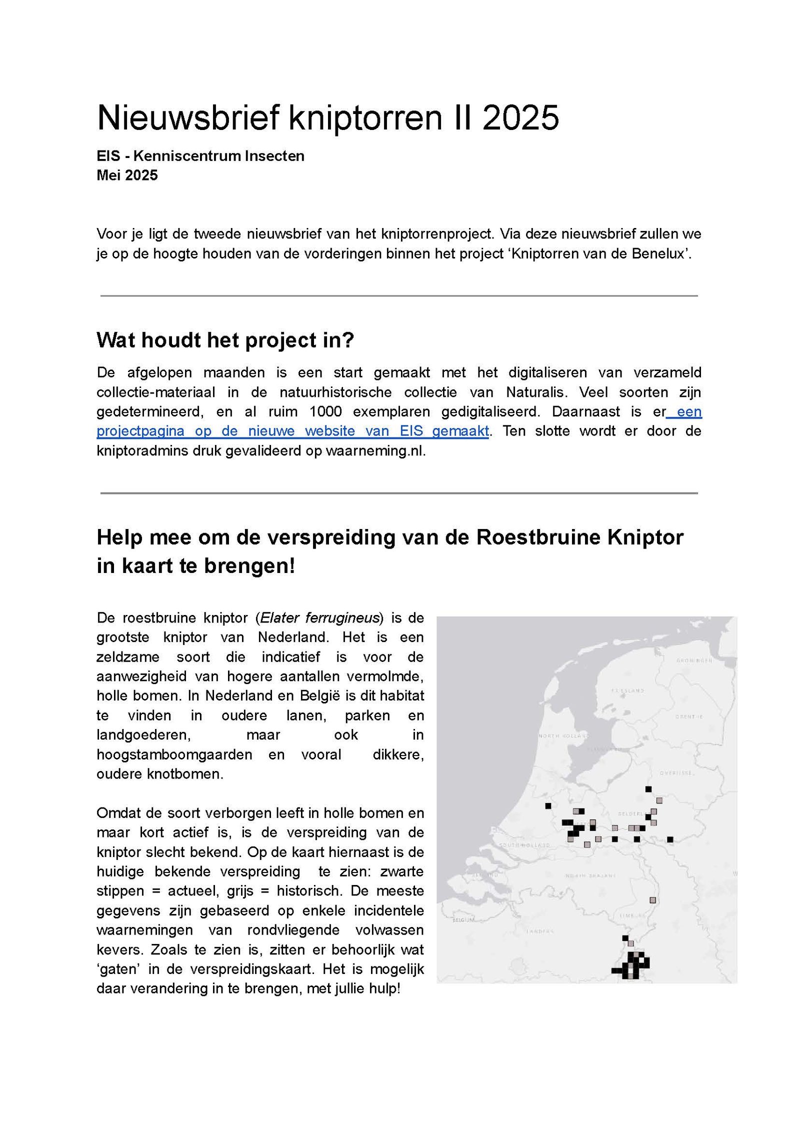 Kniptornieuwsbrief 2 (Mei) 2025 cover